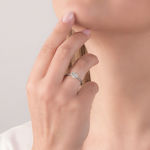 Immagine di ANELLO ORO BIANCO CON DIAMANTI ABA1064/10