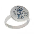 Happy Family Anello con gambo aperto e medaglia 17mm