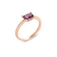 Immagine di IRIS ANELLO ORO ROSA CON AMETISTA E DIAMANTI CA1764AMR