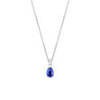 Immagine di COLLANA ORO BIANCO CON DIAMANTI E ZAFFIRO BLU AB792/Z