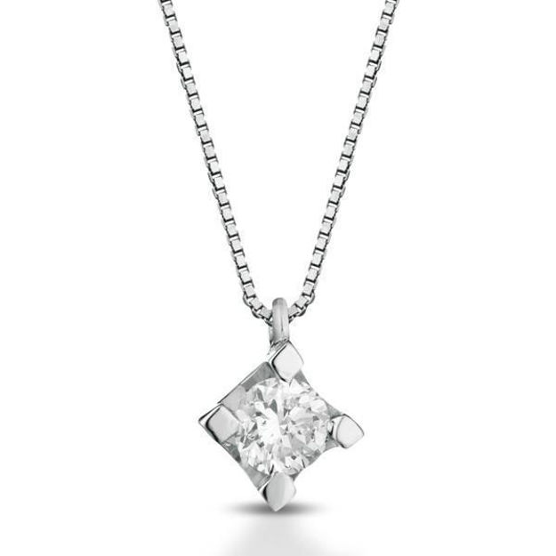 Immagine di COLLANA PUNTOLUCE ORO BIANCO CON DIAMANTE PL015