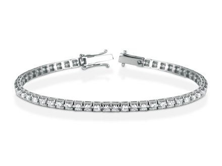 Immagine di BRACCIALE TENNIS ORO BIANCO CON DIAMANTI BRP116-17