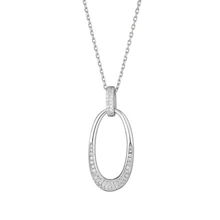 Immagine di COLLANA PAVE' BIANCO VENICE IN ARGENTO CLDV 072