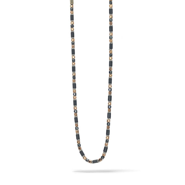 Immagine di MINERAL COLLANA IN ACCIAIO ED EMATITE UGL 734