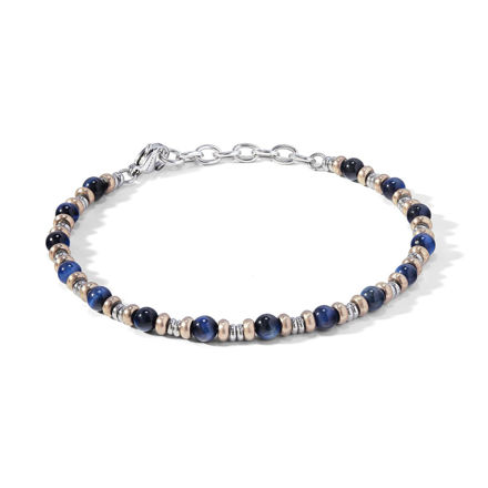 Immagine di DISTRICT BRACCIALE IN ACCIAIO E AGATA BLU UBR 1138