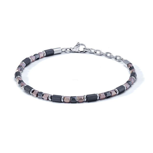 Immagine di MINERAL BRACCIALE IN ACCIAIO ED EMATITE UBR 1149