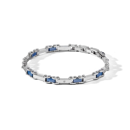 Immagine di TYRES BRACCIALE IN ACCIAIO E CERAMICA BLU UBR 1091