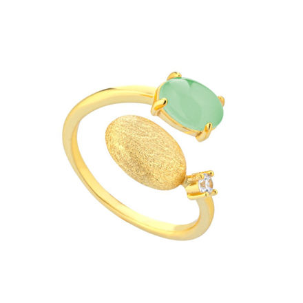 Immagine di ANELLO MILKY VENICE GIALLO IN ARGENTO ANIS 001-VERDE