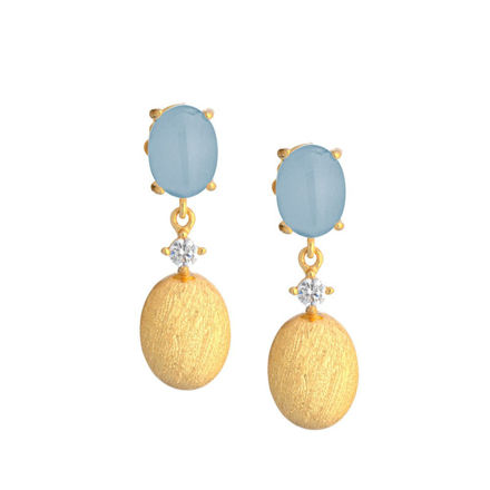 Immagine di ORECCHINI MILKY VENICE GIALLO IN ARGENTO ORIS 001-BLU